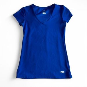 Fila Women's Blue V-Neck Top